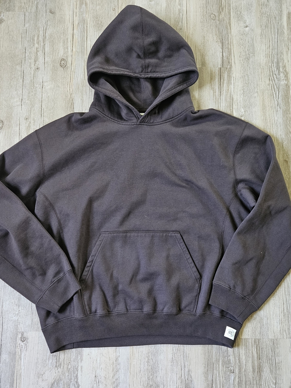 Reigning Champ Men's Brown Brushed Fleece '97 Relaxed Hoodie Sweatshirt Large